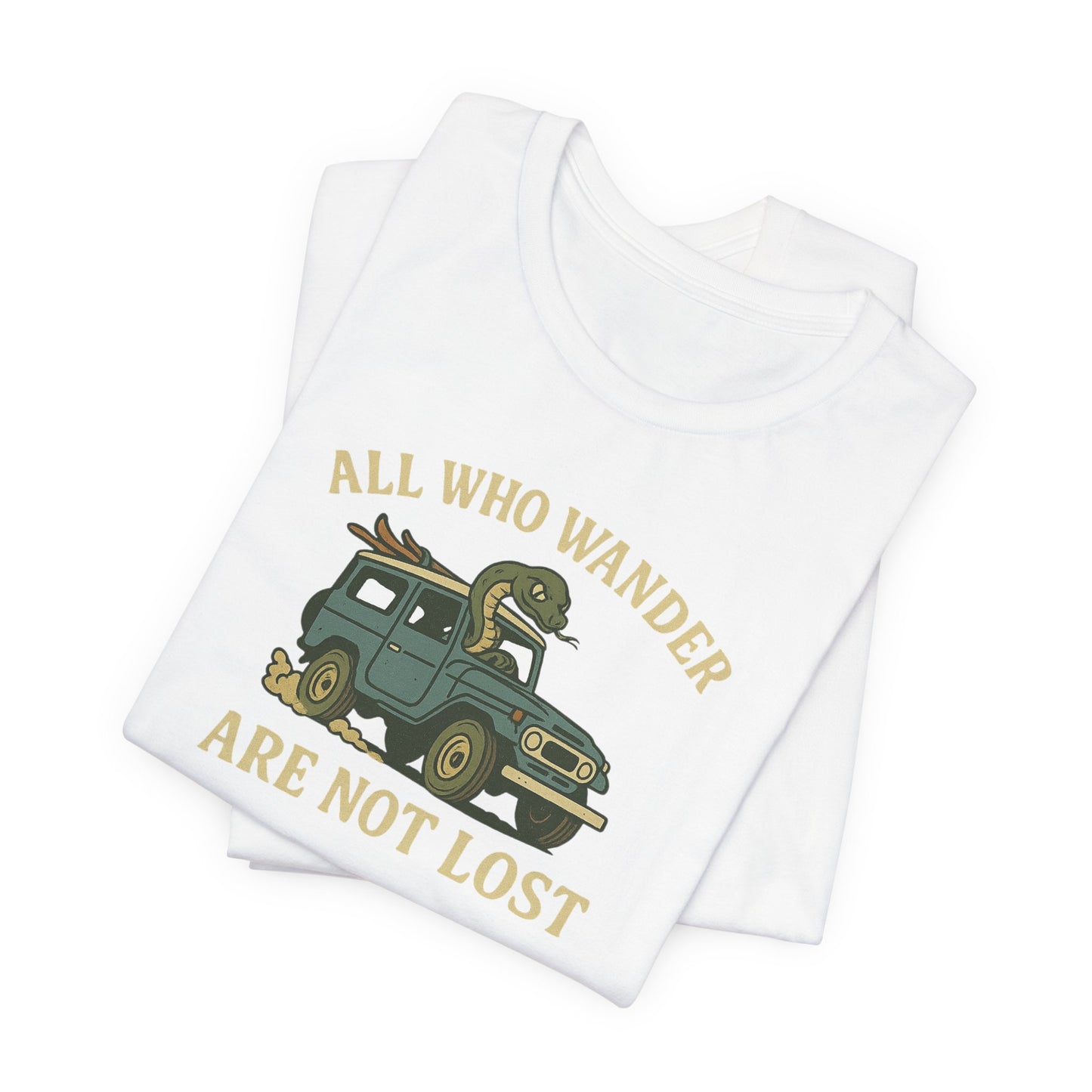 All Who Wander White T-Shirt by Teravnt