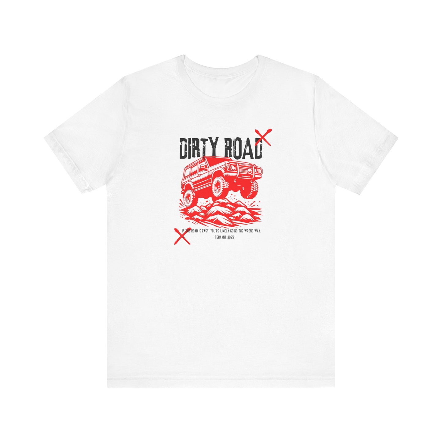 Teravnt Dirty Road. White T-Shirt by Teravnt.