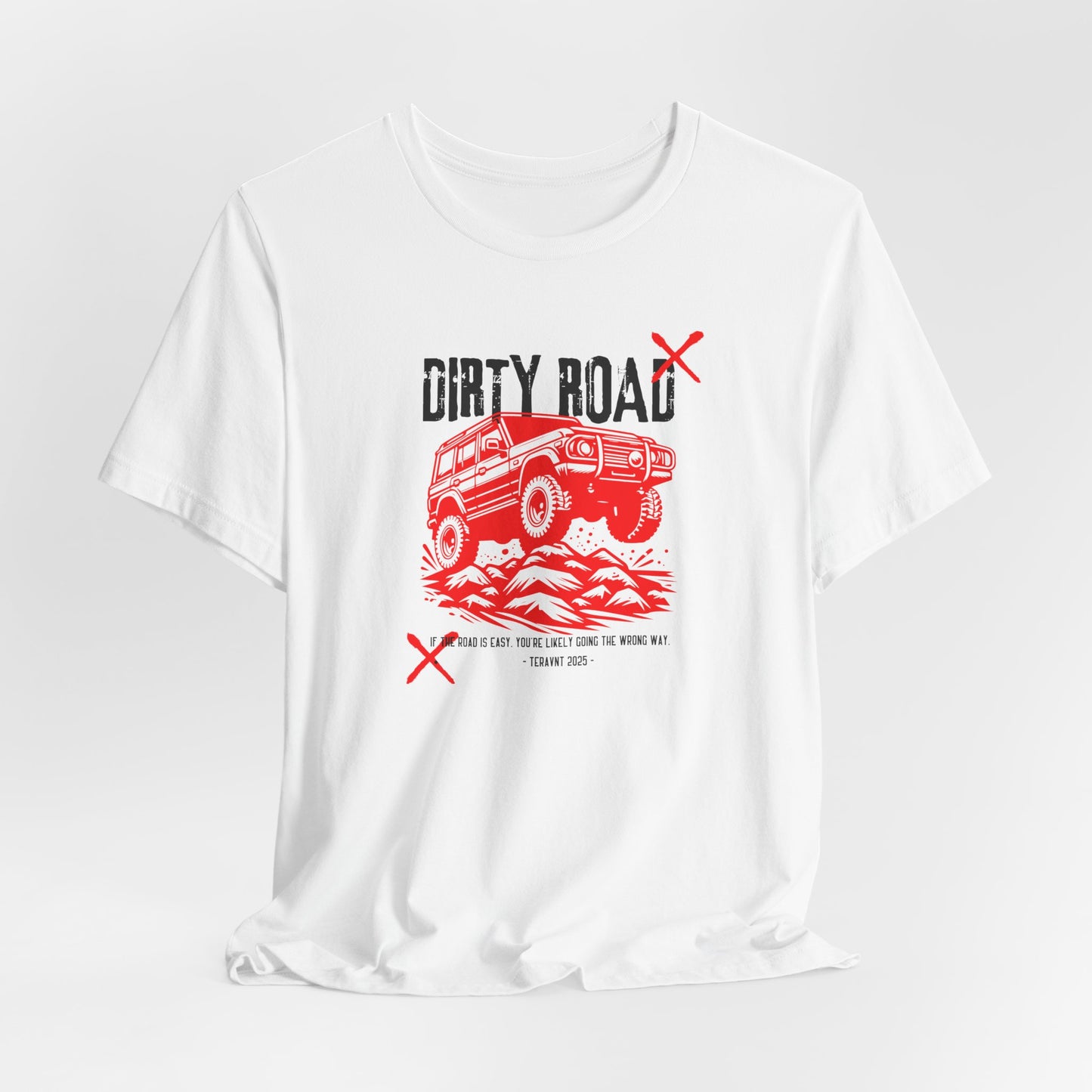 Teravnt Dirty Road. White T-Shirt by Teravnt.