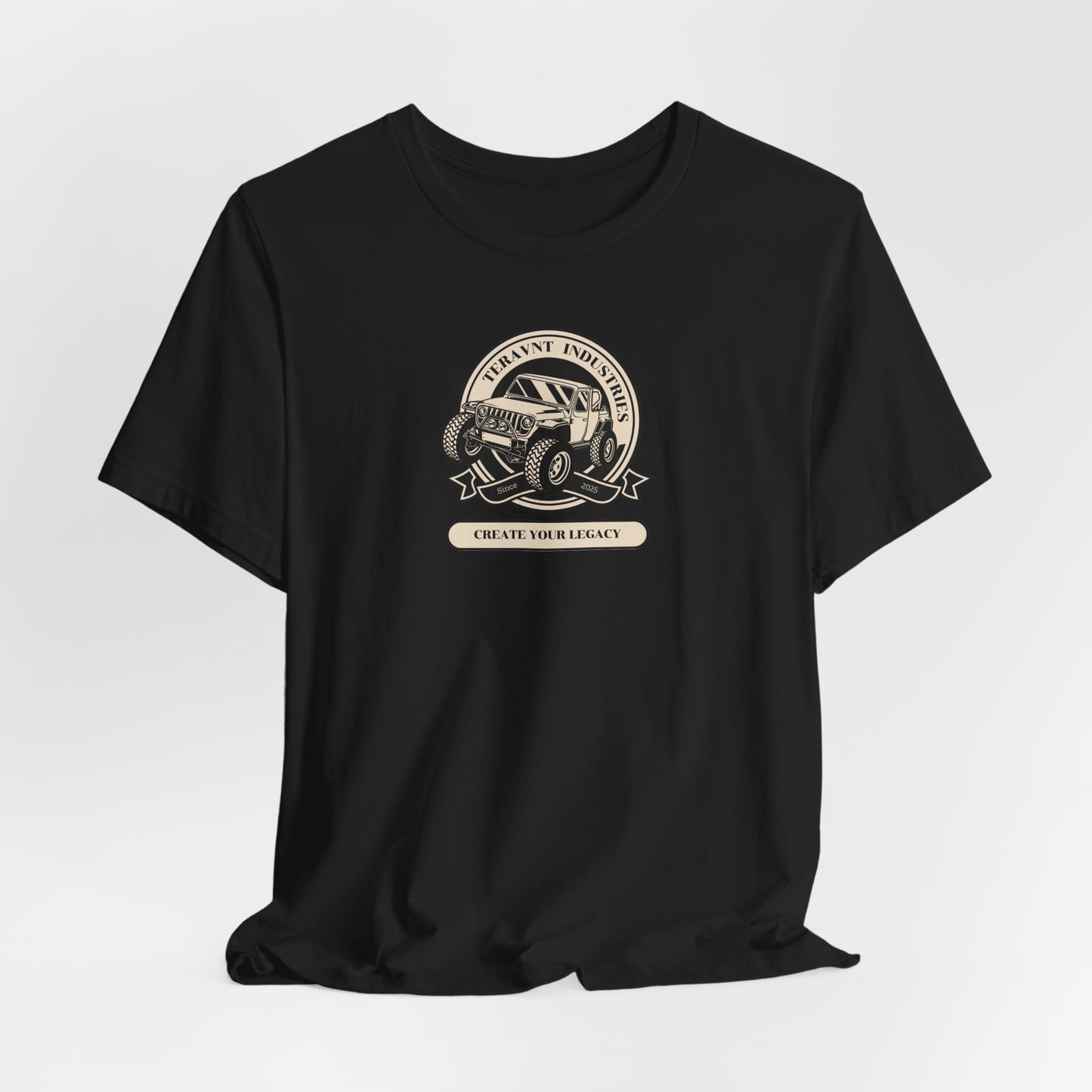 Create Your Legacy. Black W/Tan T-Shirt by Teravnt.