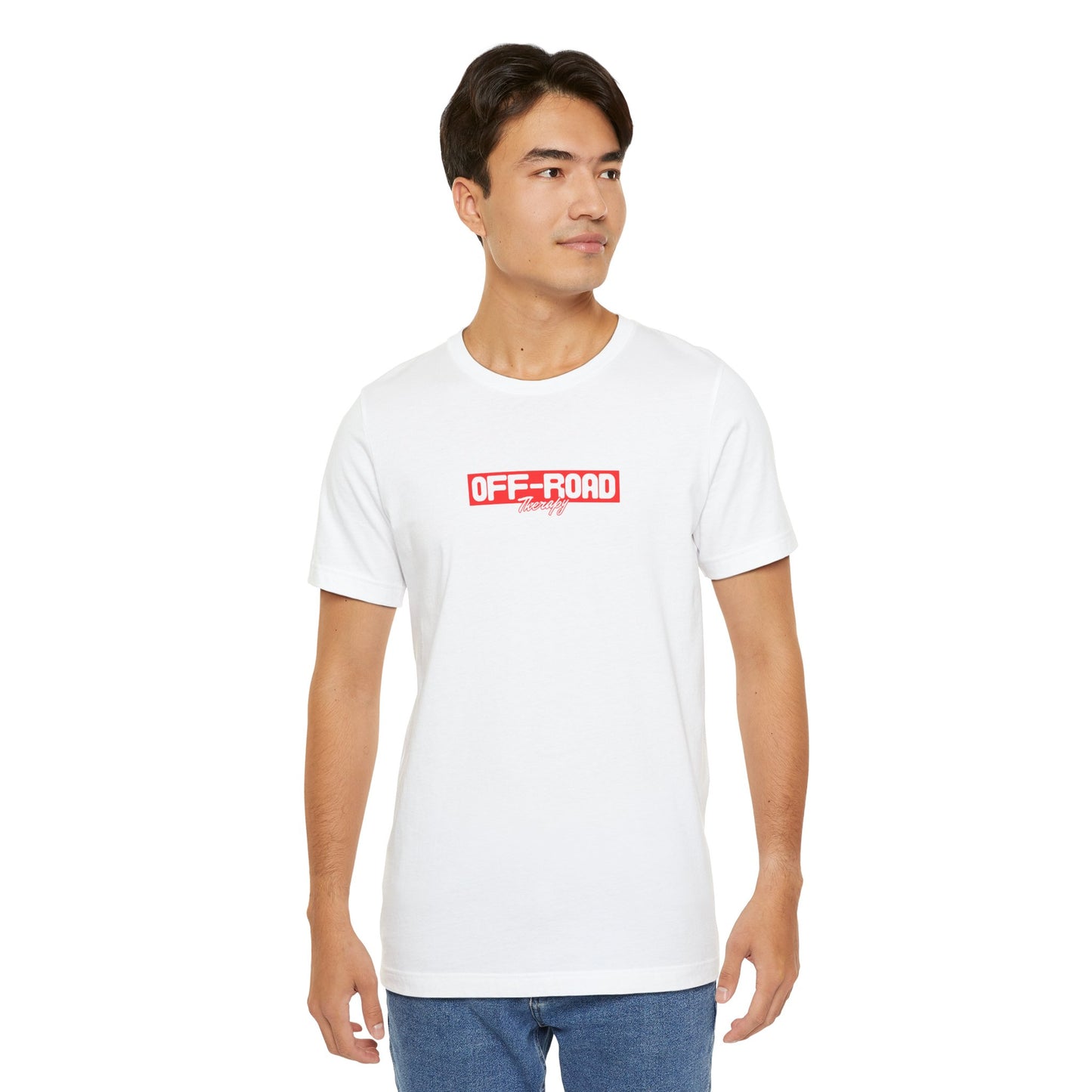 Off-Road Therapy. White W/Red T-Shirt by Teravnt.