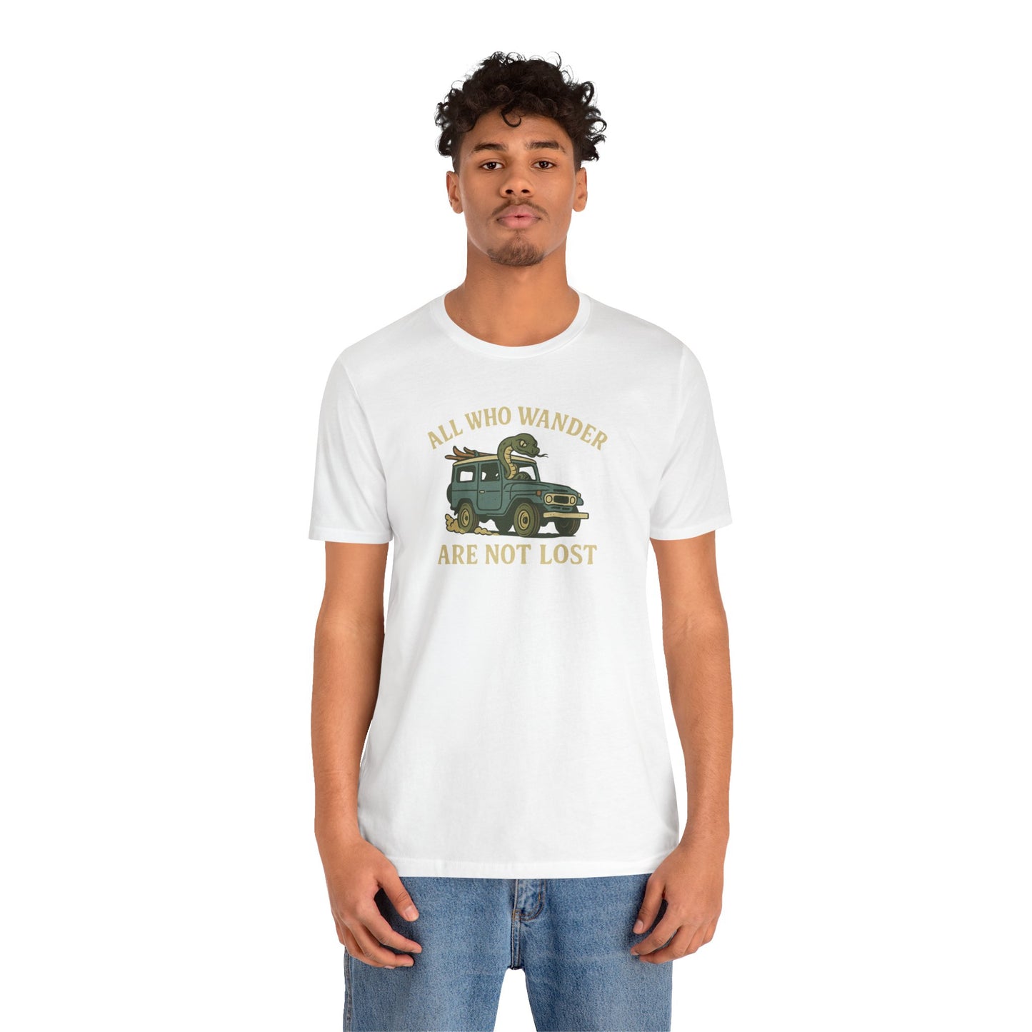 All Who Wander White T-Shirt by Teravnt