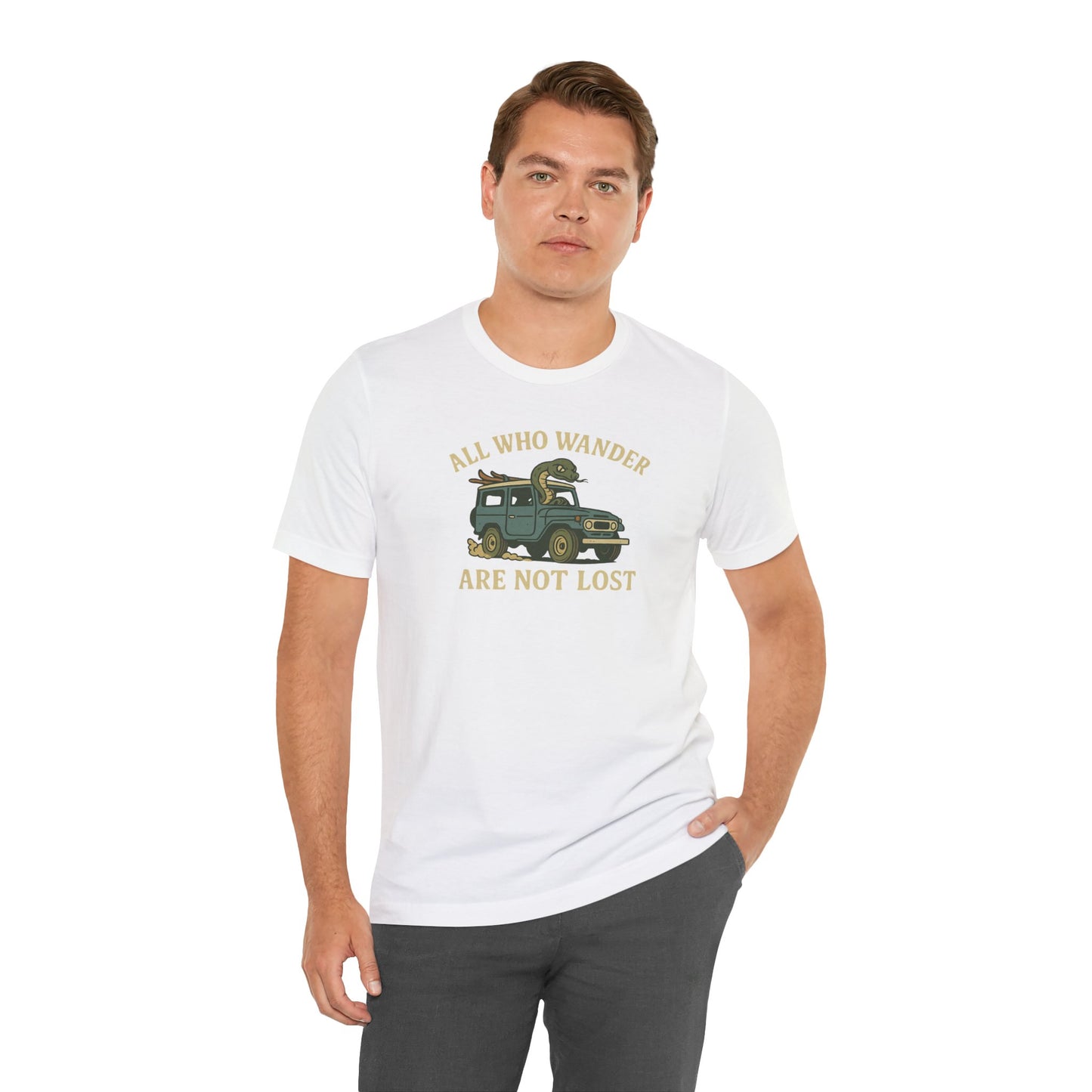 All Who Wander White T-Shirt by Teravnt