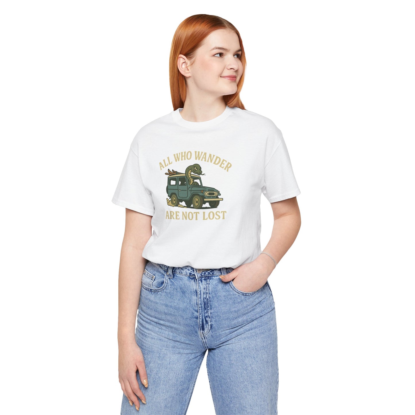All Who Wander White T-Shirt by Teravnt