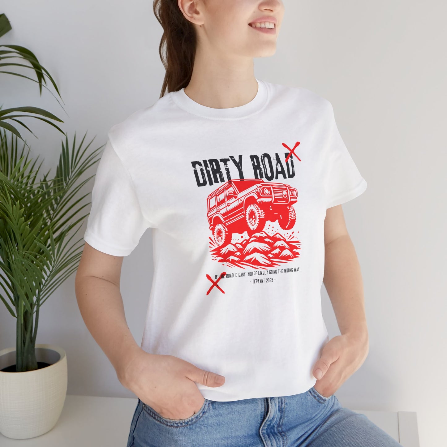 Teravnt Dirty Road. White T-Shirt by Teravnt.