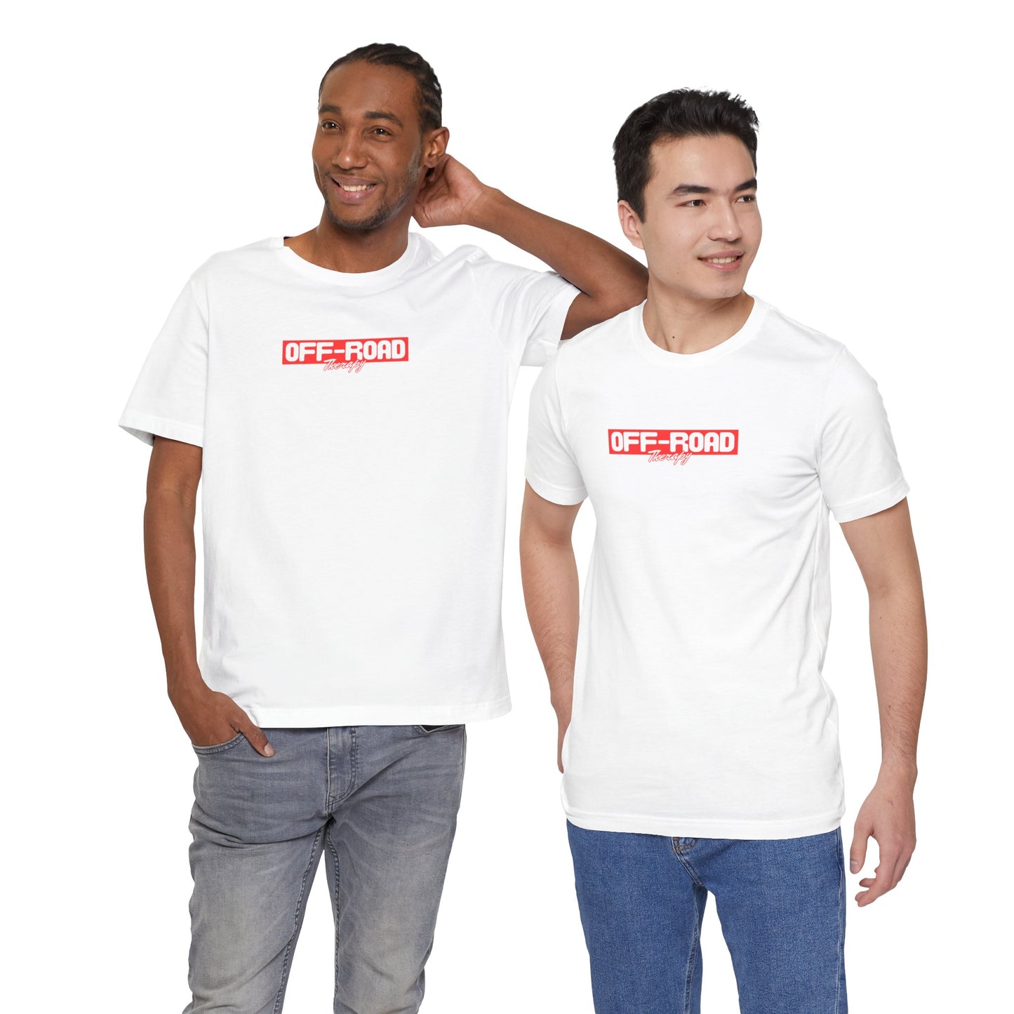 Off-Road Therapy. White W/Red T-Shirt by Teravnt.