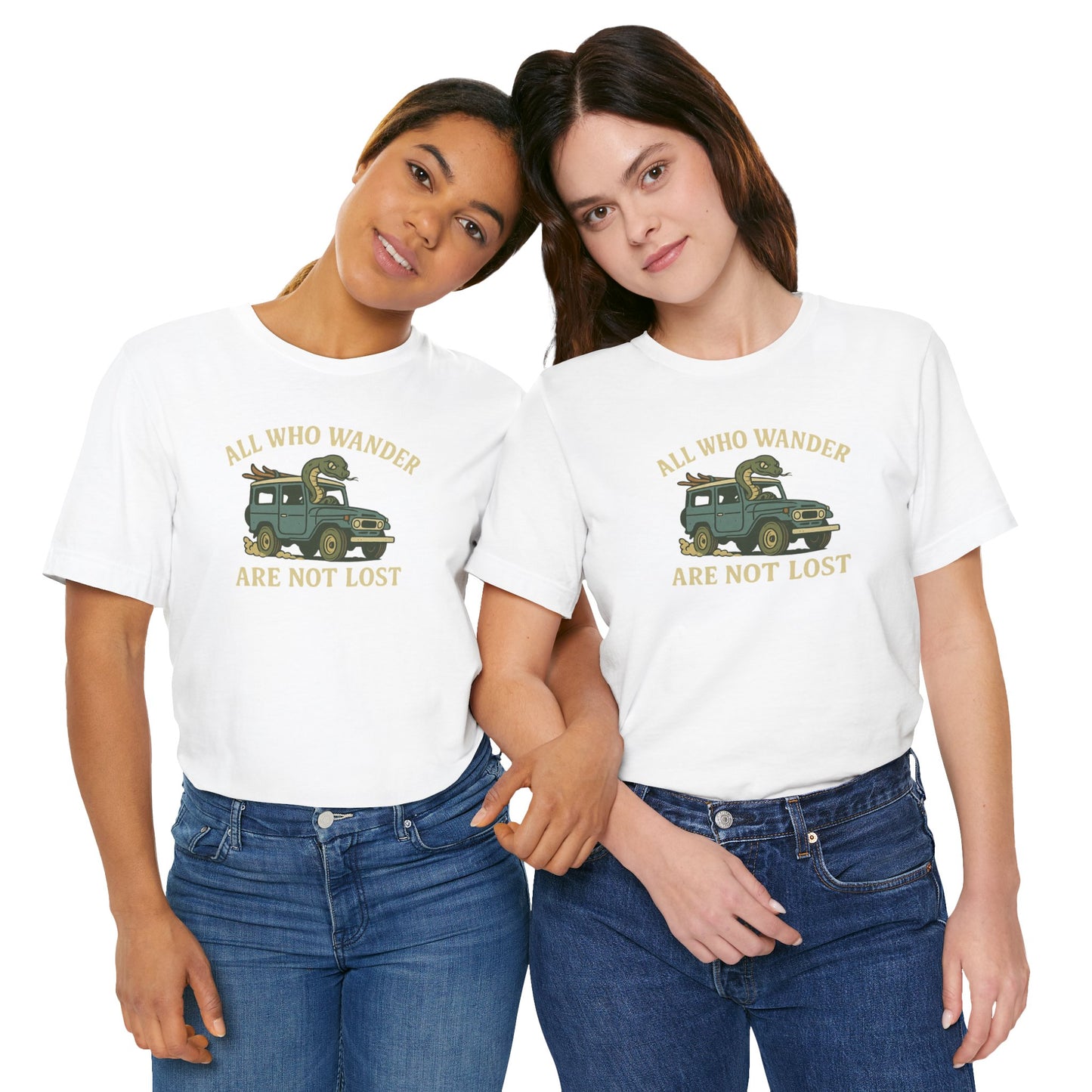 All Who Wander White T-Shirt by Teravnt