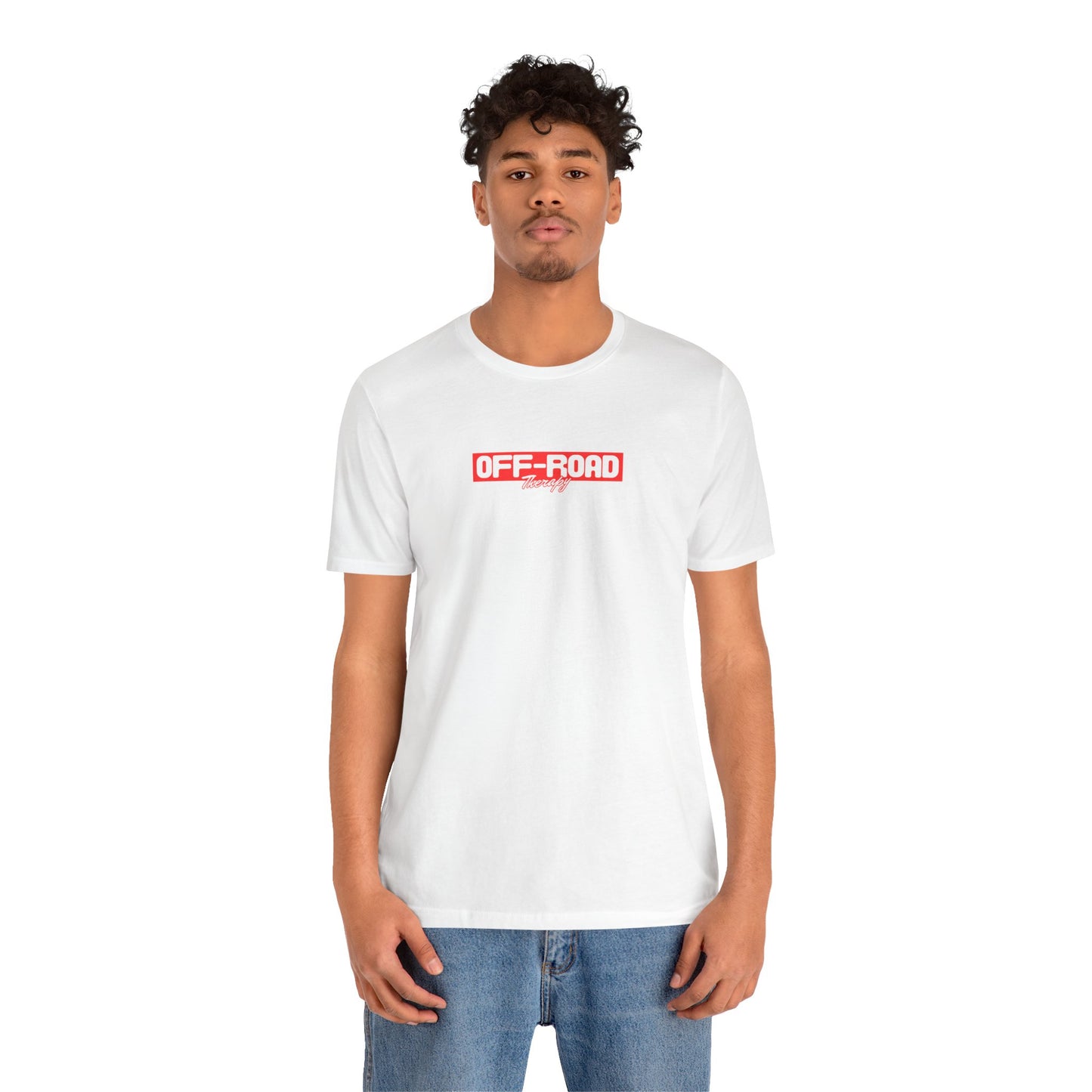 Off-Road Therapy. White W/Red T-Shirt by Teravnt.
