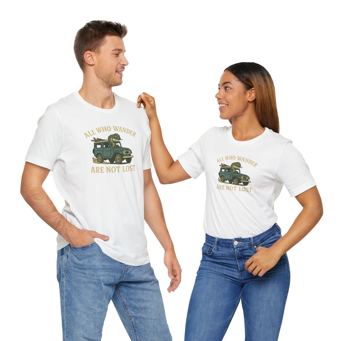 All Who Wander White T-Shirt by Teravnt
