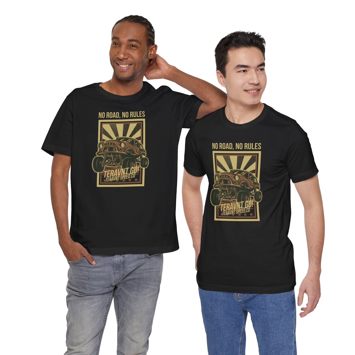 No Road No Rules. Black T-Shirt