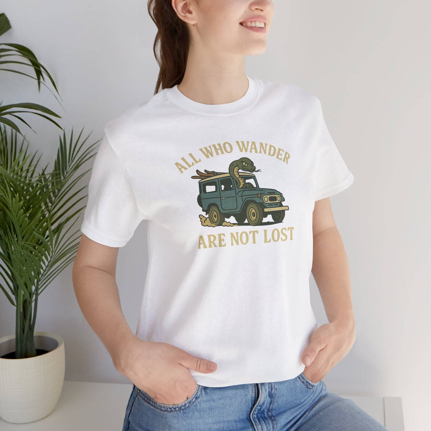 All Who Wander White T-Shirt by Teravnt
