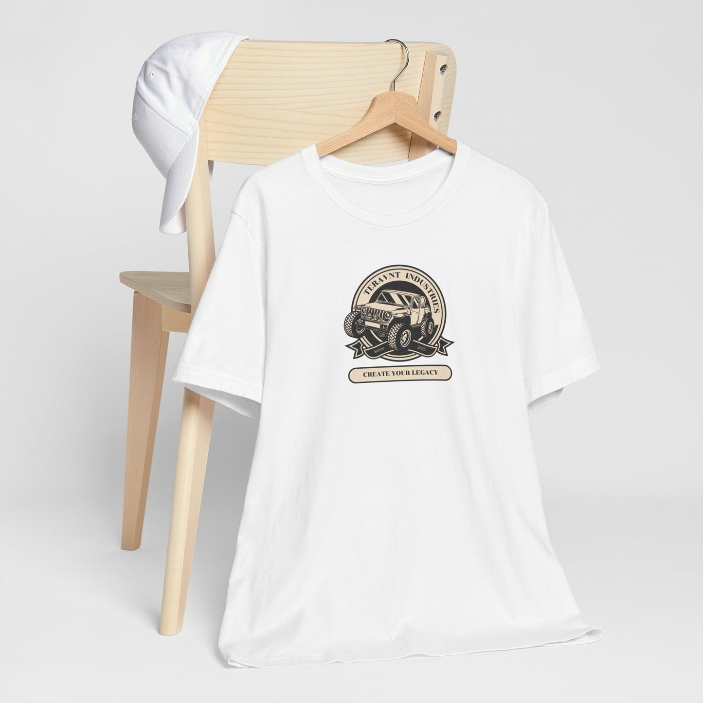 Create Your Legacy. White W/Tan T-Shirt by Teravnt.