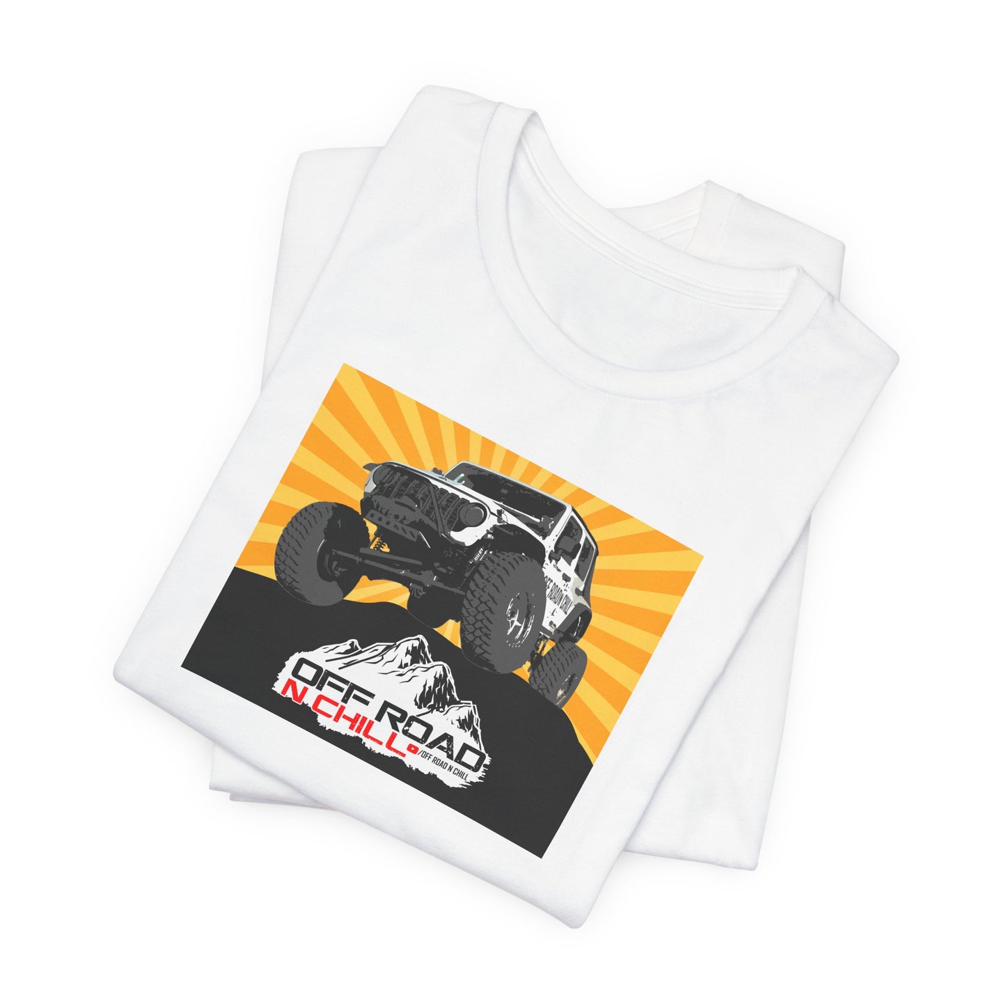 Off Road N Chill - White T-shirt