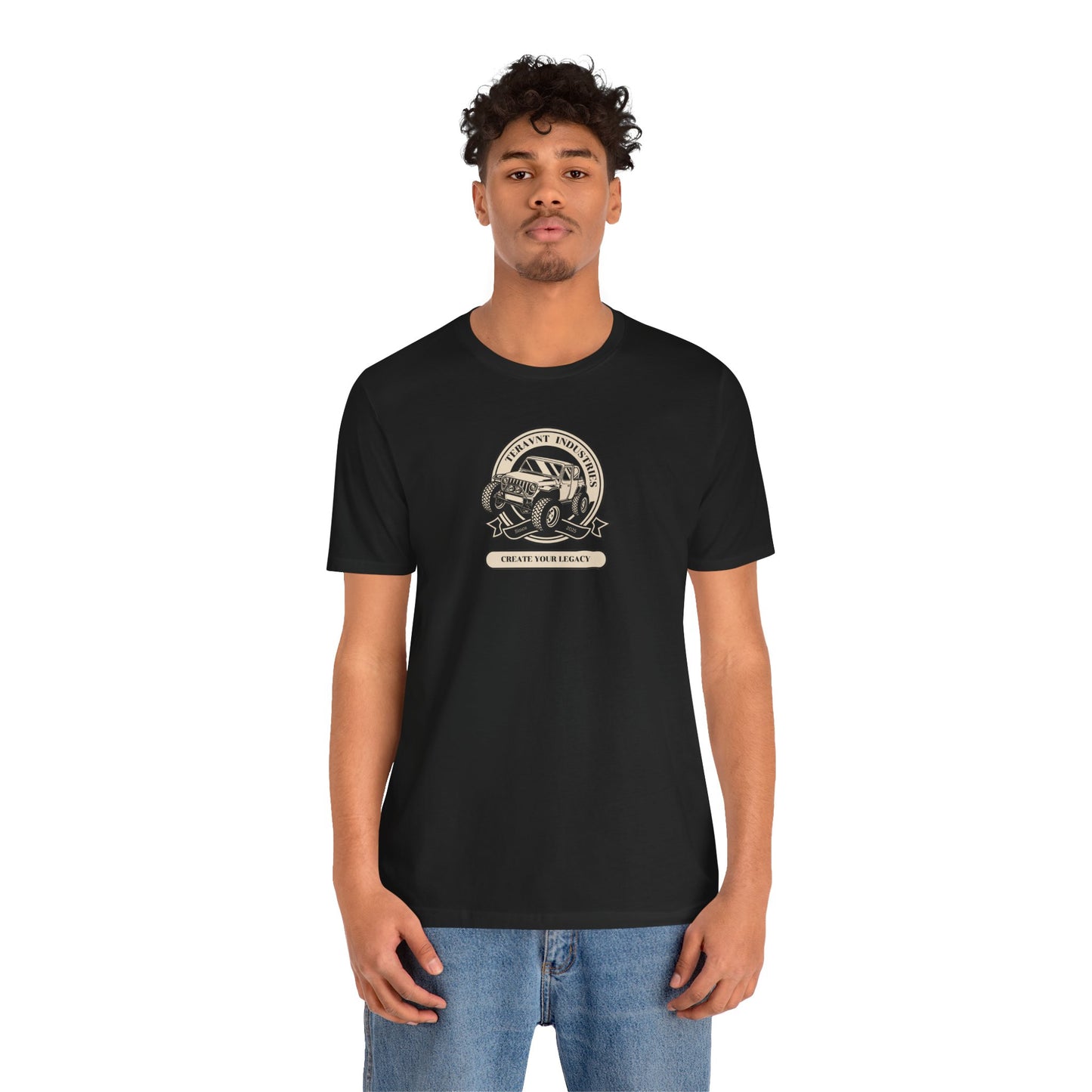 Create Your Legacy. Black W/Tan T-Shirt by Teravnt.