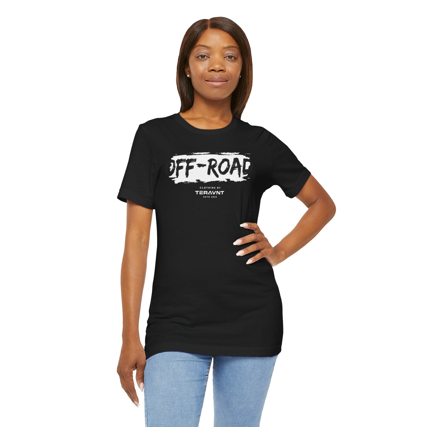 Off-Road Clothing. Black W/White T-Shirt by Teravnt.