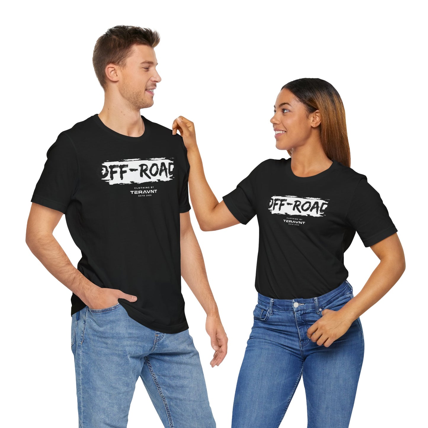 Off-Road Clothing. Black W/White T-Shirt by Teravnt.