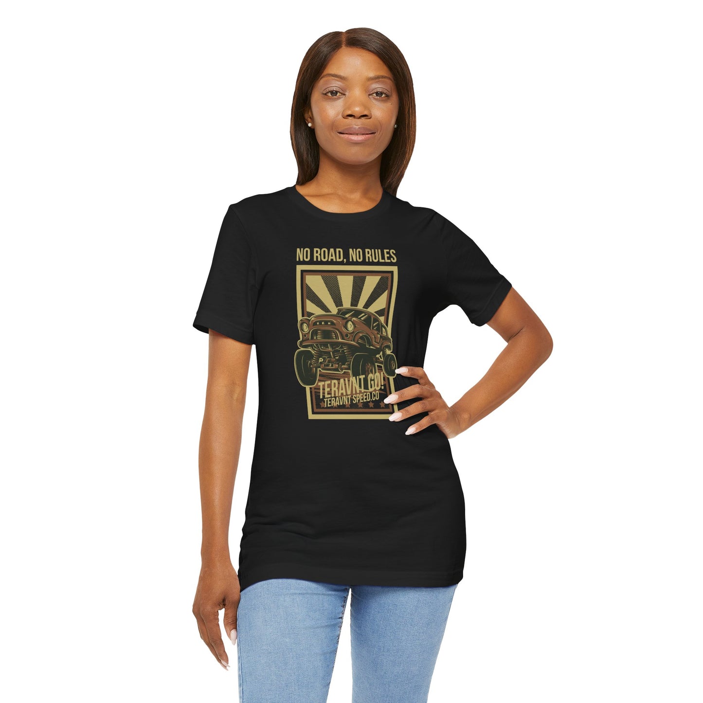 No Road No Rules. Black T-Shirt