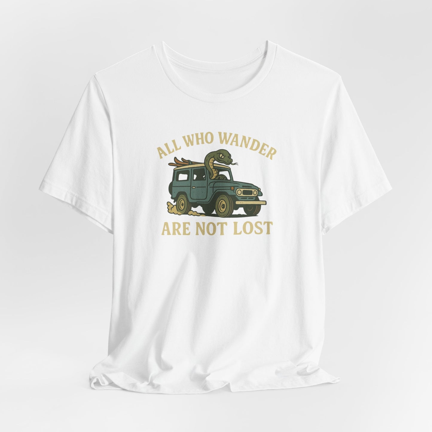 All Who Wander White T-Shirt by Teravnt
