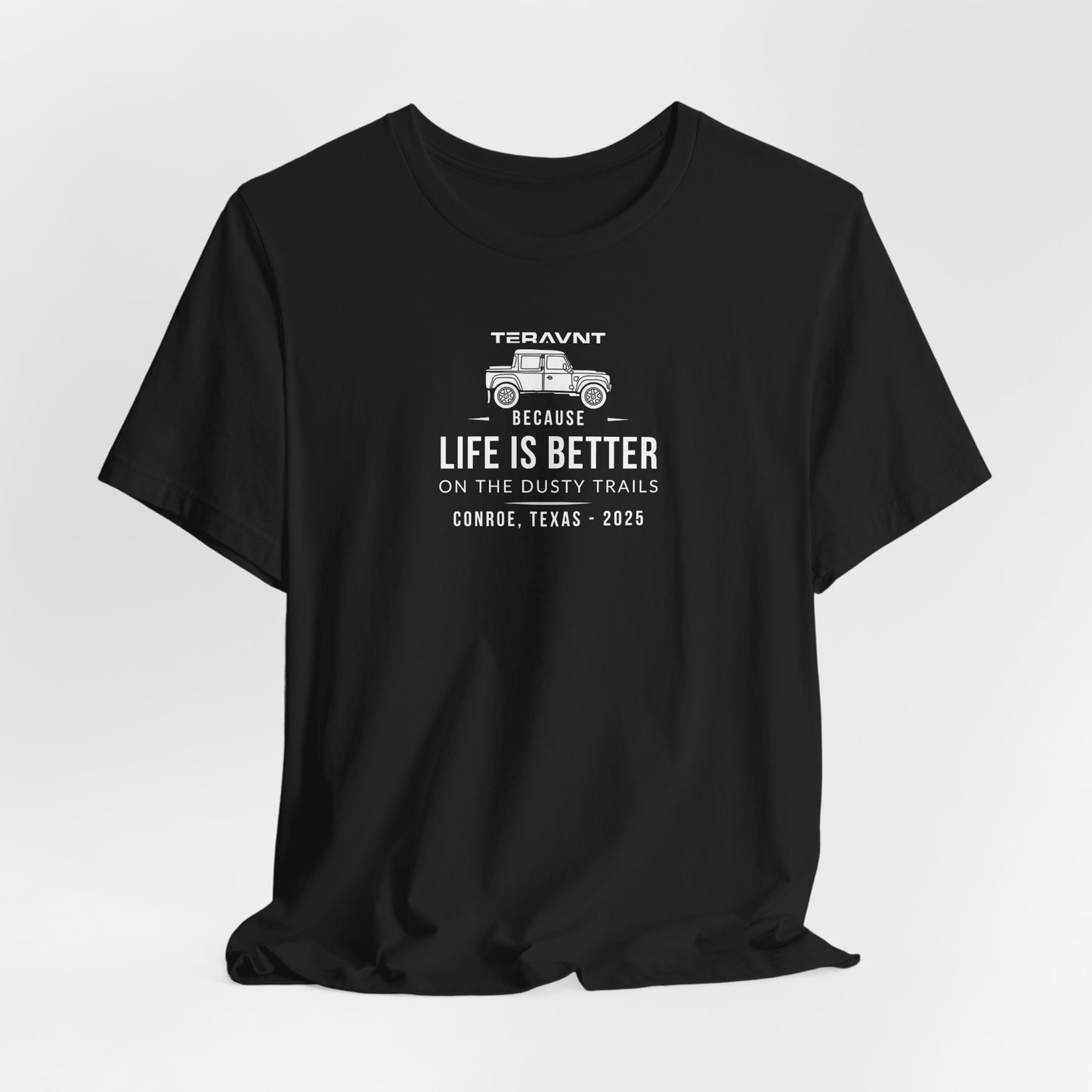 Better Life. Black W/White T-Shirt by Teravnt.