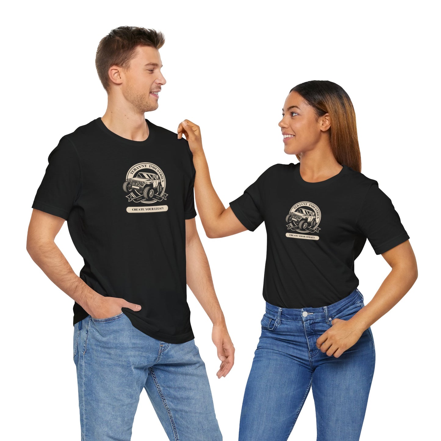 Create Your Legacy. Black W/Tan T-Shirt by Teravnt.