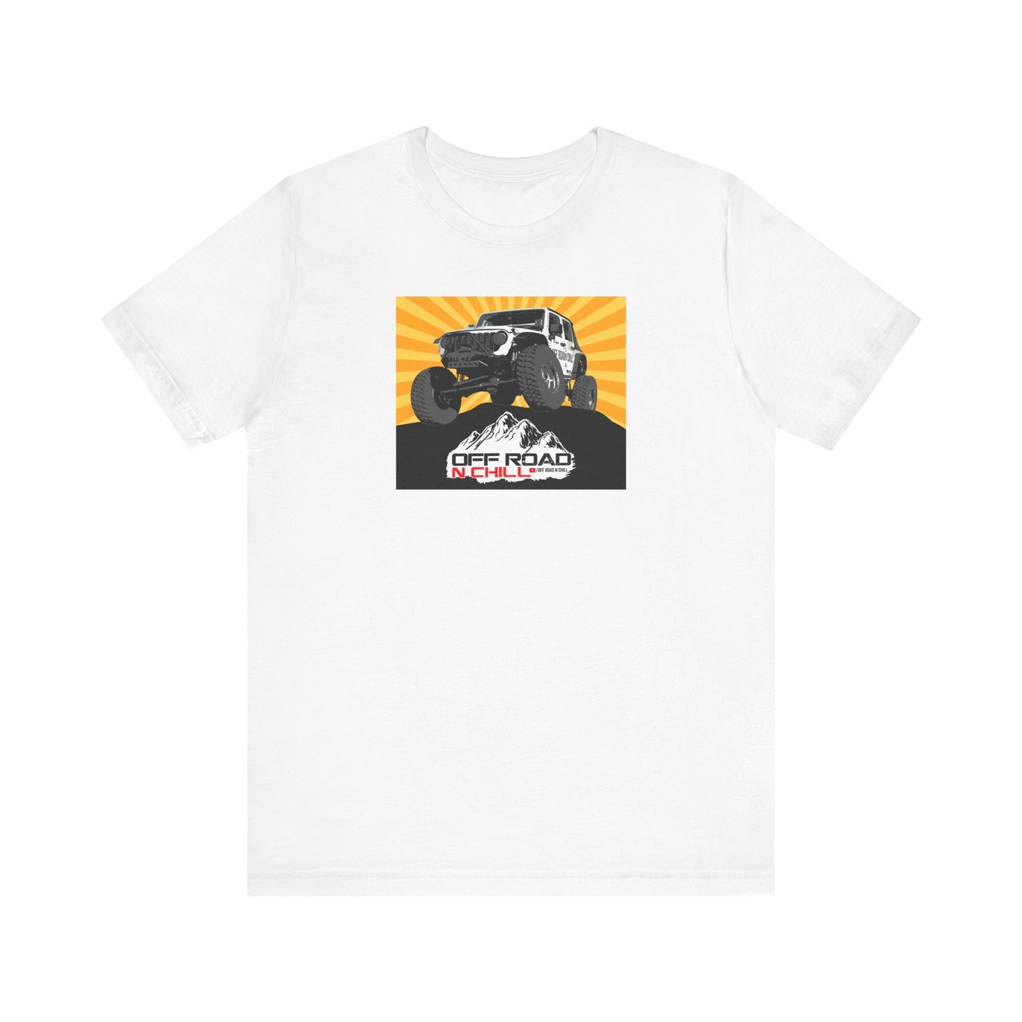 Off Road N Chill - White T-shirt