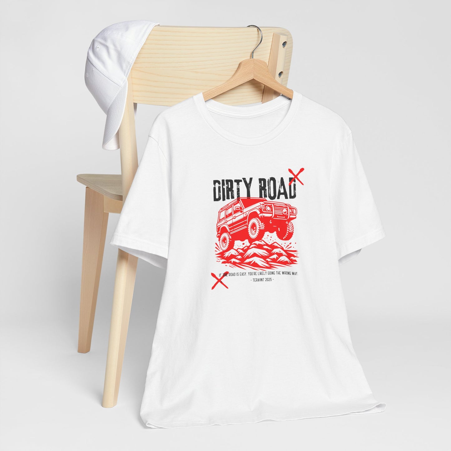 Teravnt Dirty Road. White T-Shirt by Teravnt.