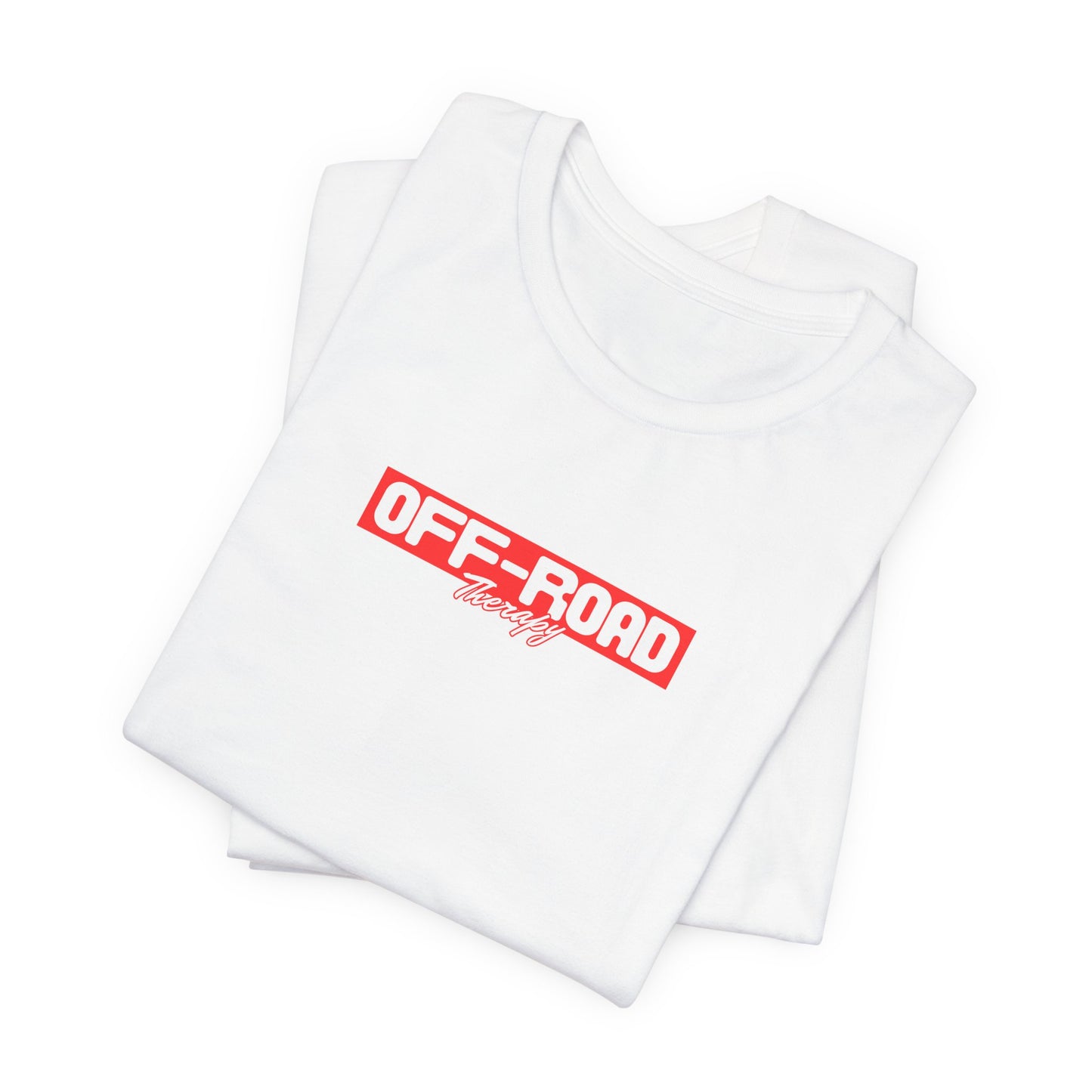 Off-Road Therapy. White W/Red T-Shirt by Teravnt.