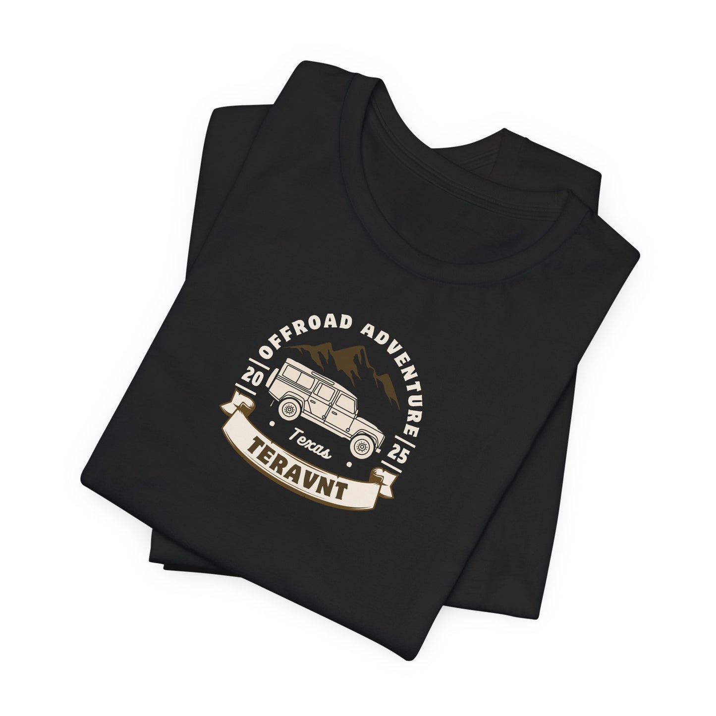 Adventure. Black W/Tan T-Shirt by Teravnt.