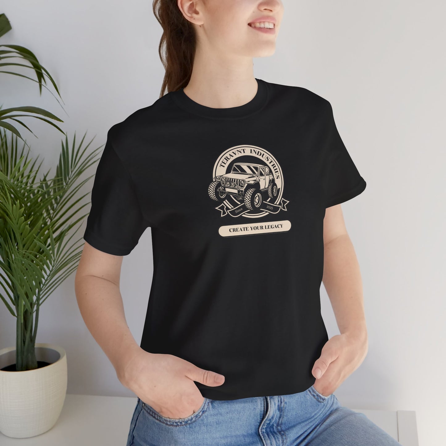 Create Your Legacy. Black W/Tan T-Shirt by Teravnt.