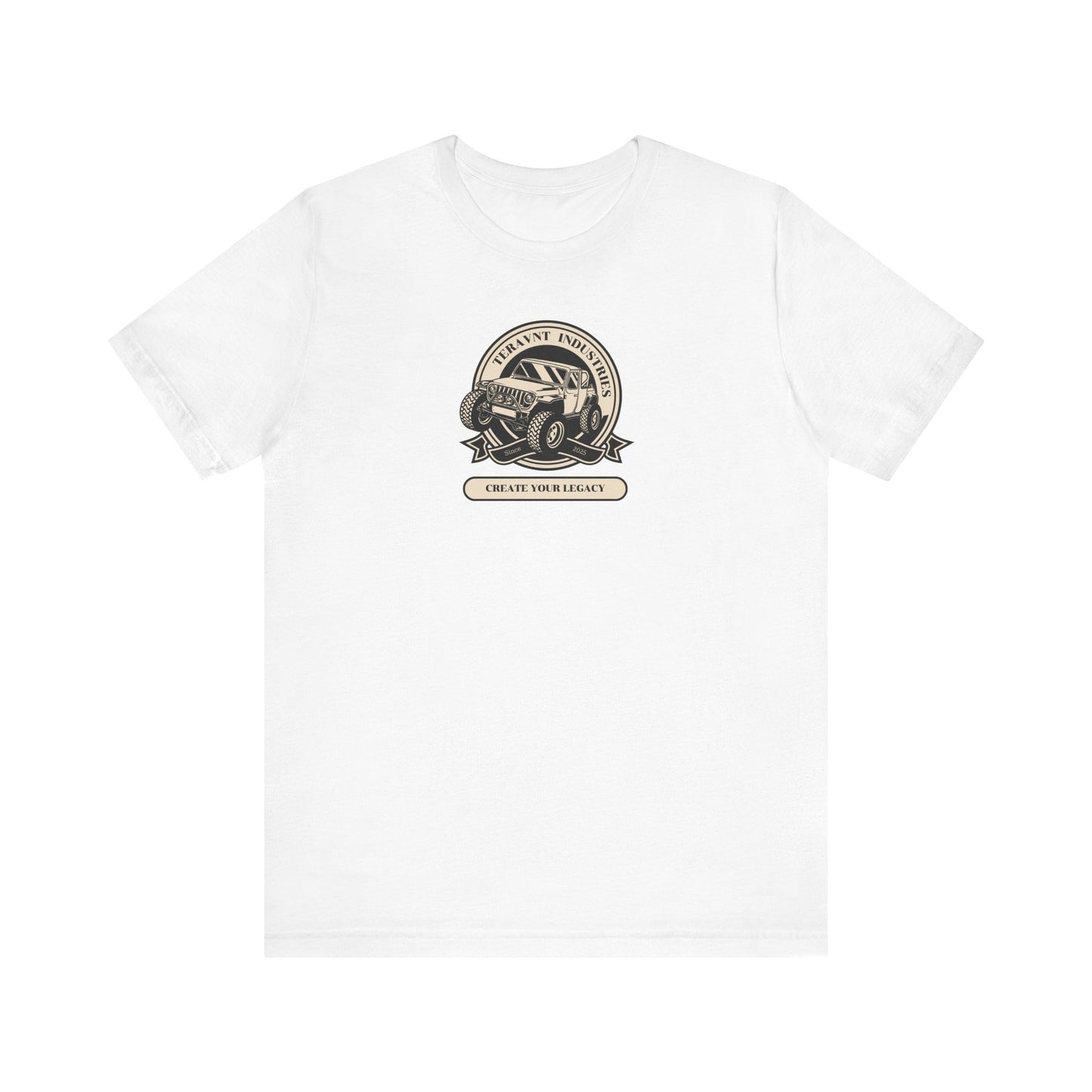 Create Your Legacy. White W/Tan T-Shirt by Teravnt.