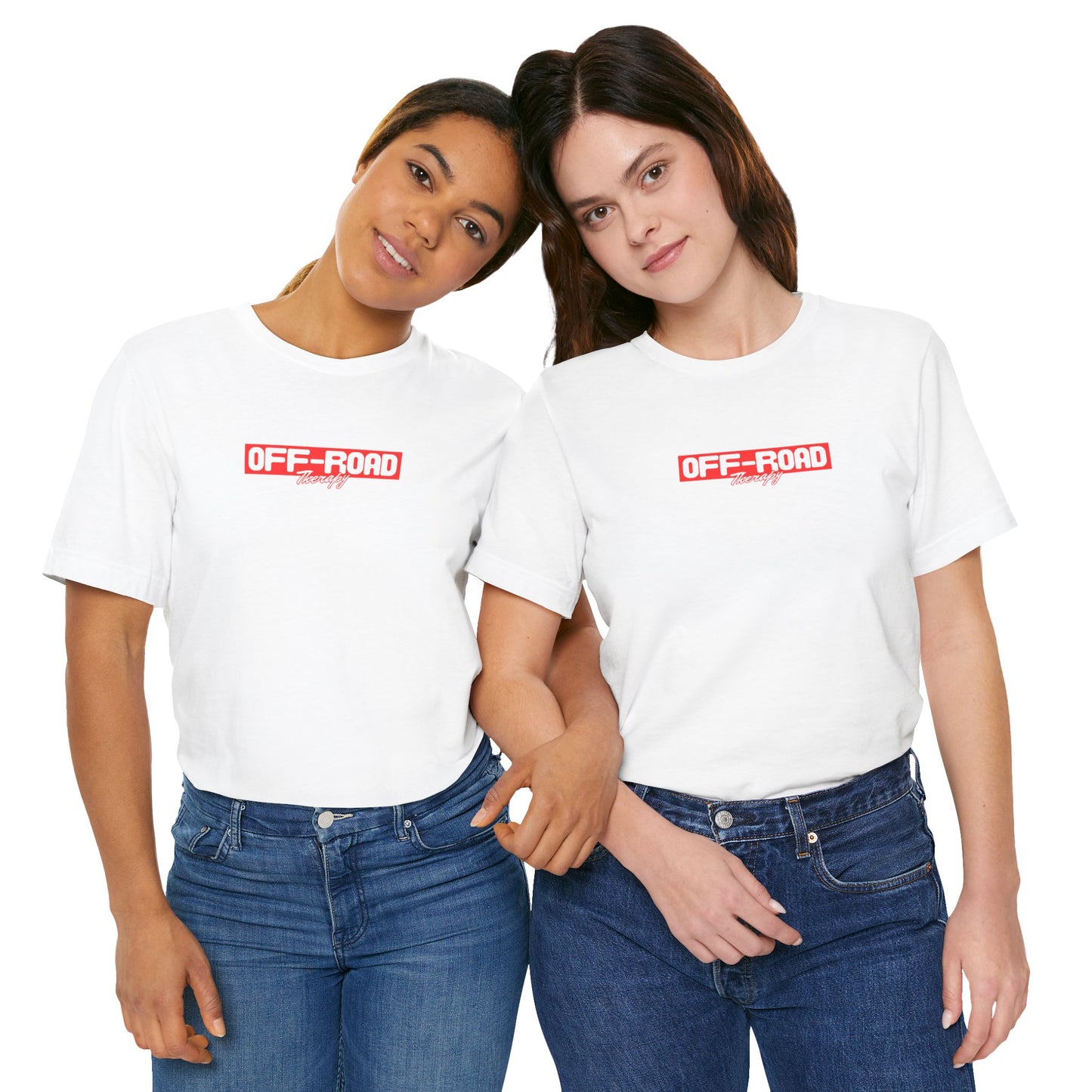 Off-Road Therapy. White W/Red T-Shirt by Teravnt.