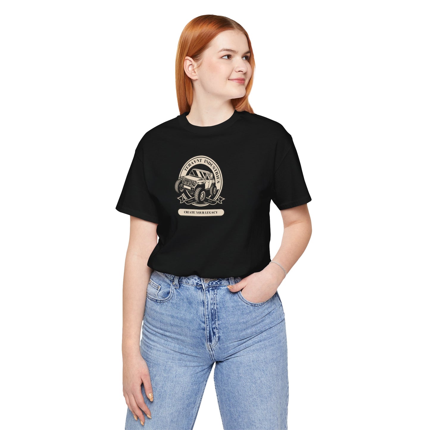 Create Your Legacy. Black W/Tan T-Shirt by Teravnt.