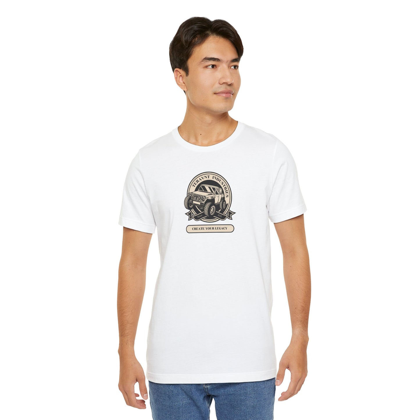 Create Your Legacy. White W/Tan T-Shirt by Teravnt.