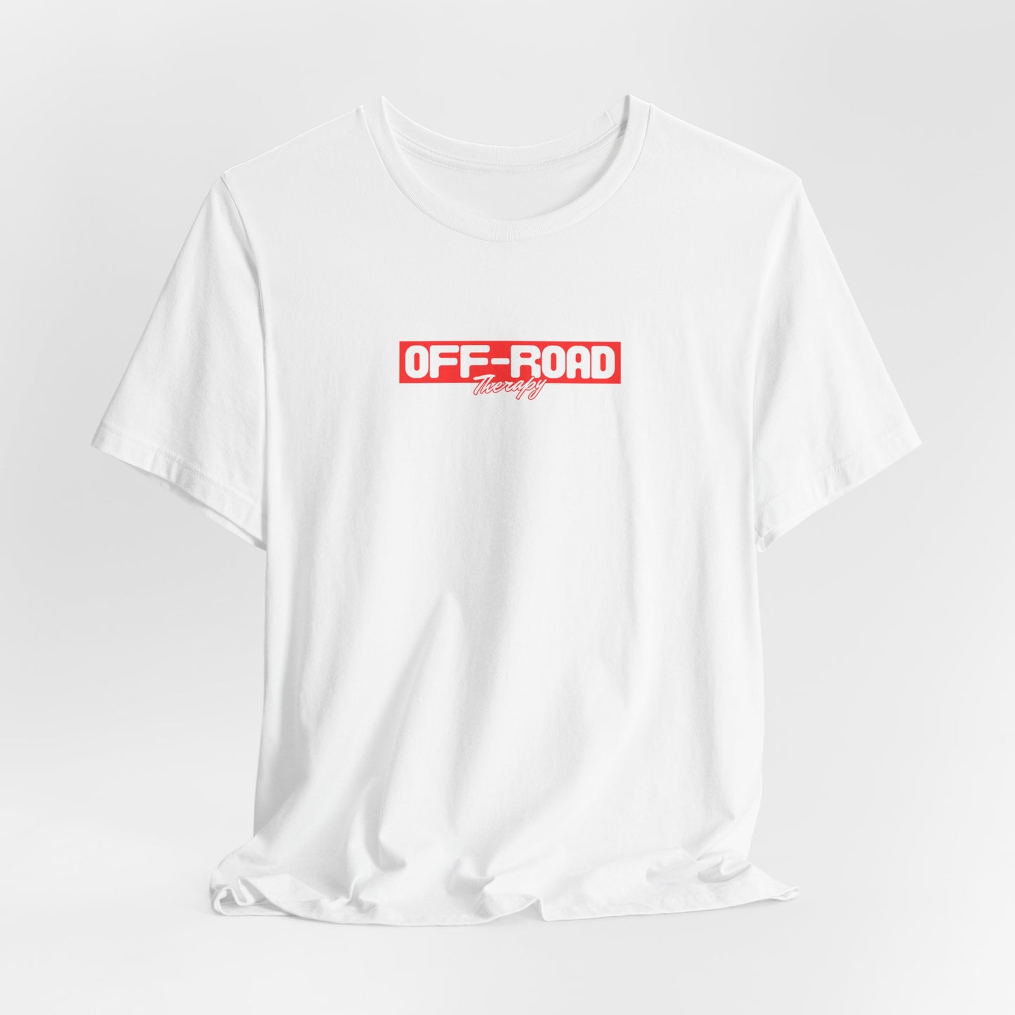 Off-Road Therapy. White W/Red T-Shirt by Teravnt.