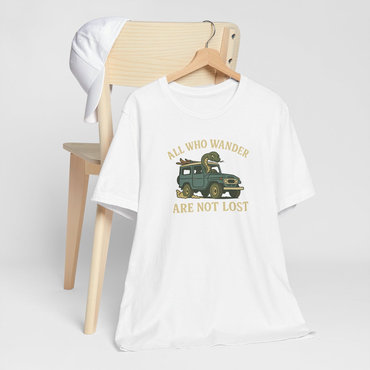 All Who Wander White T-Shirt by Teravnt