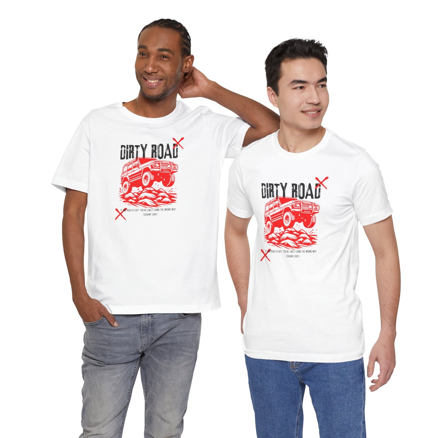Teravnt Dirty Road. White T-Shirt by Teravnt.
