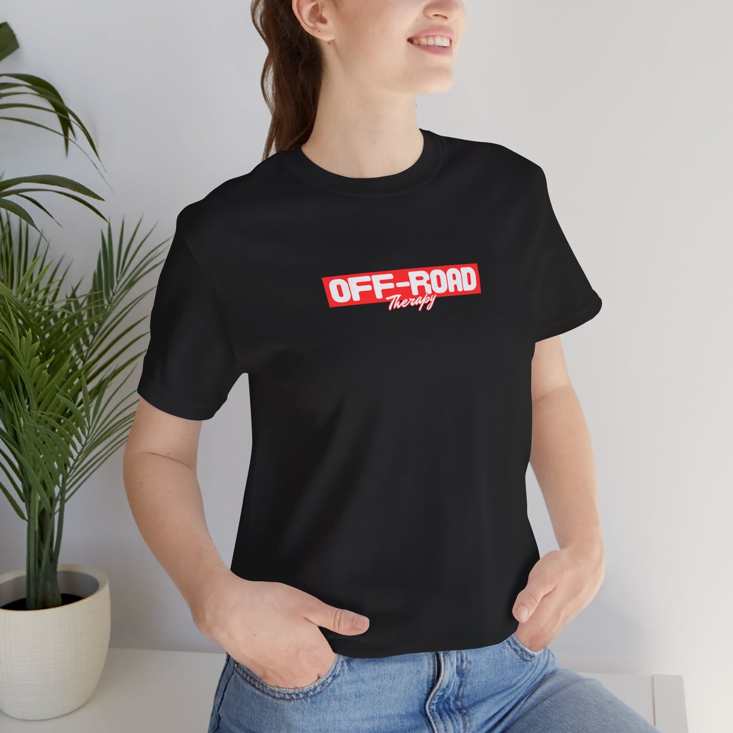 Off-Road Therapy. Black W/Red T-Shirt by Teravnt.