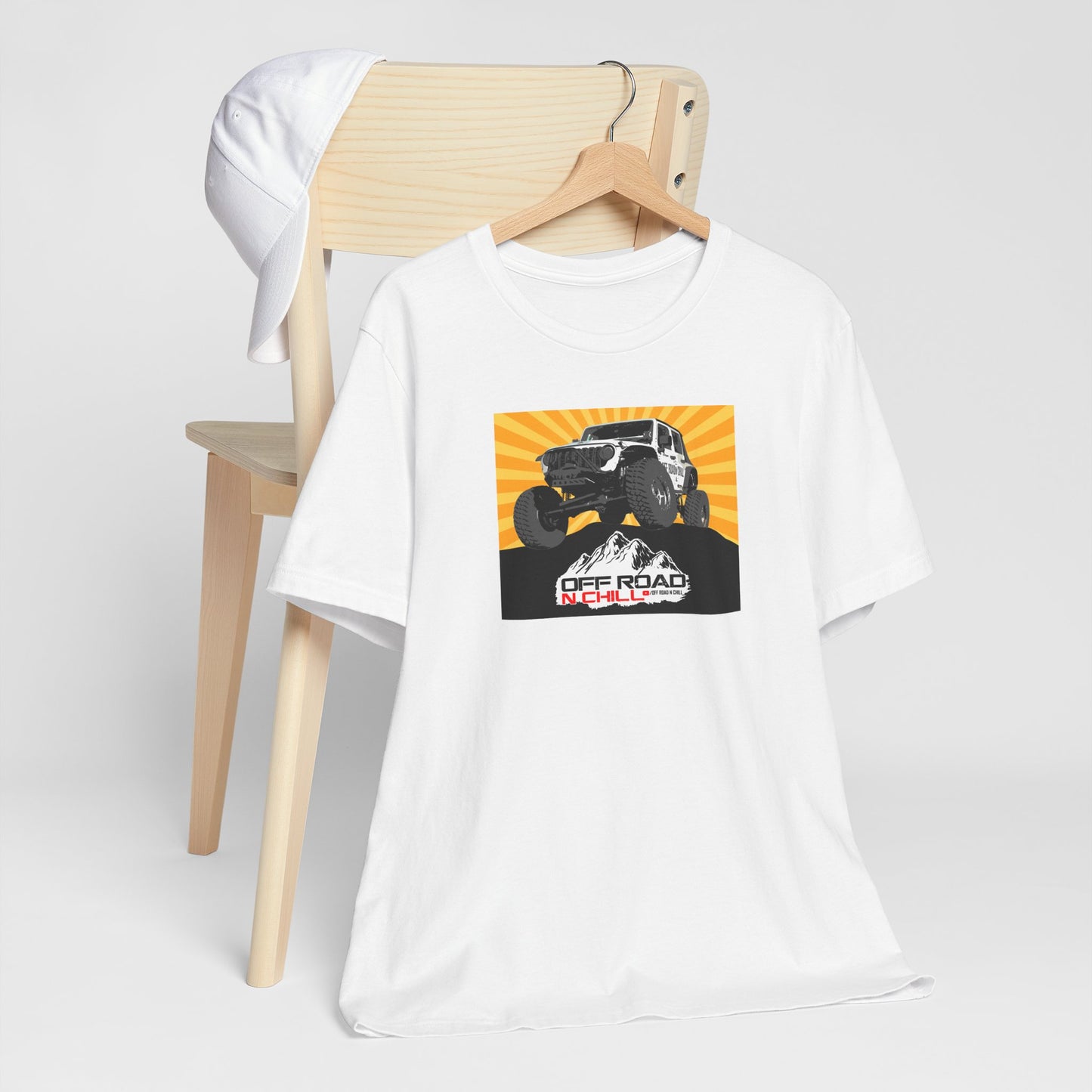 Off Road N Chill - White T-shirt