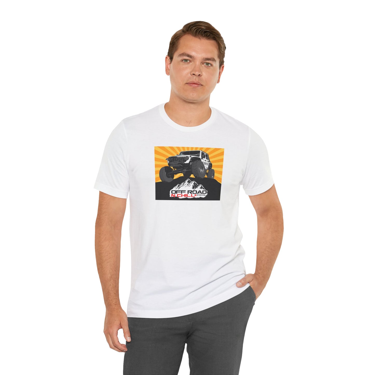Off Road N Chill - White T-shirt