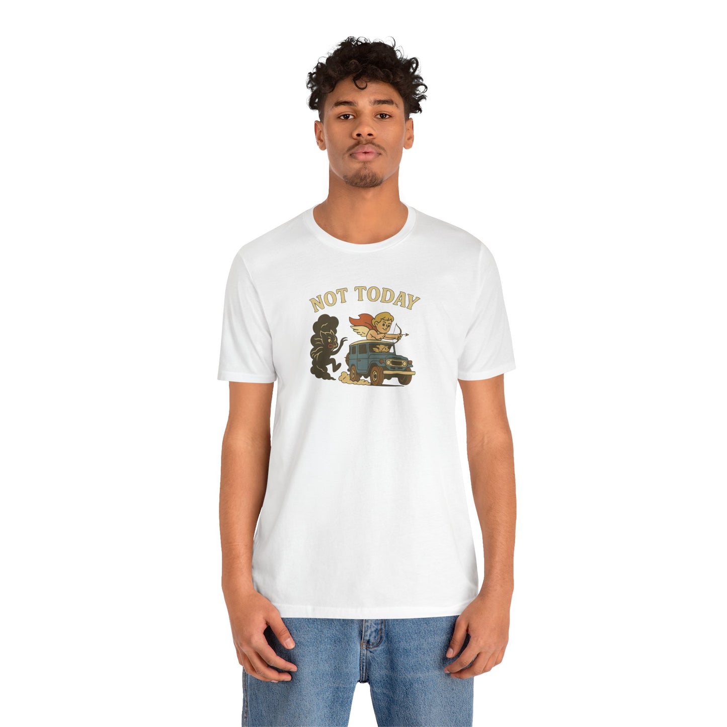 Not Today White T-Shirt by Teravnt