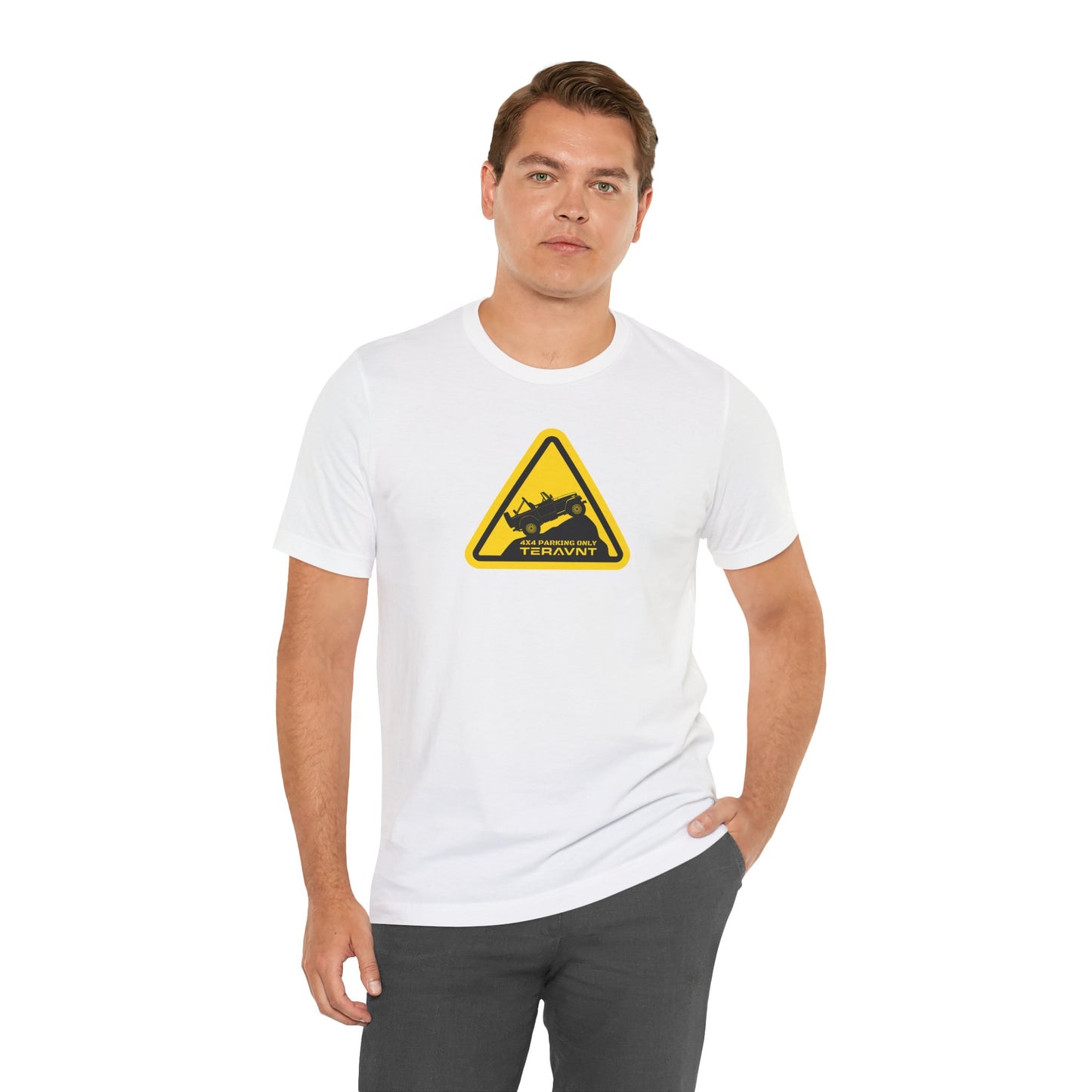 Parking Sign. White T-Shirt by Teravnt.