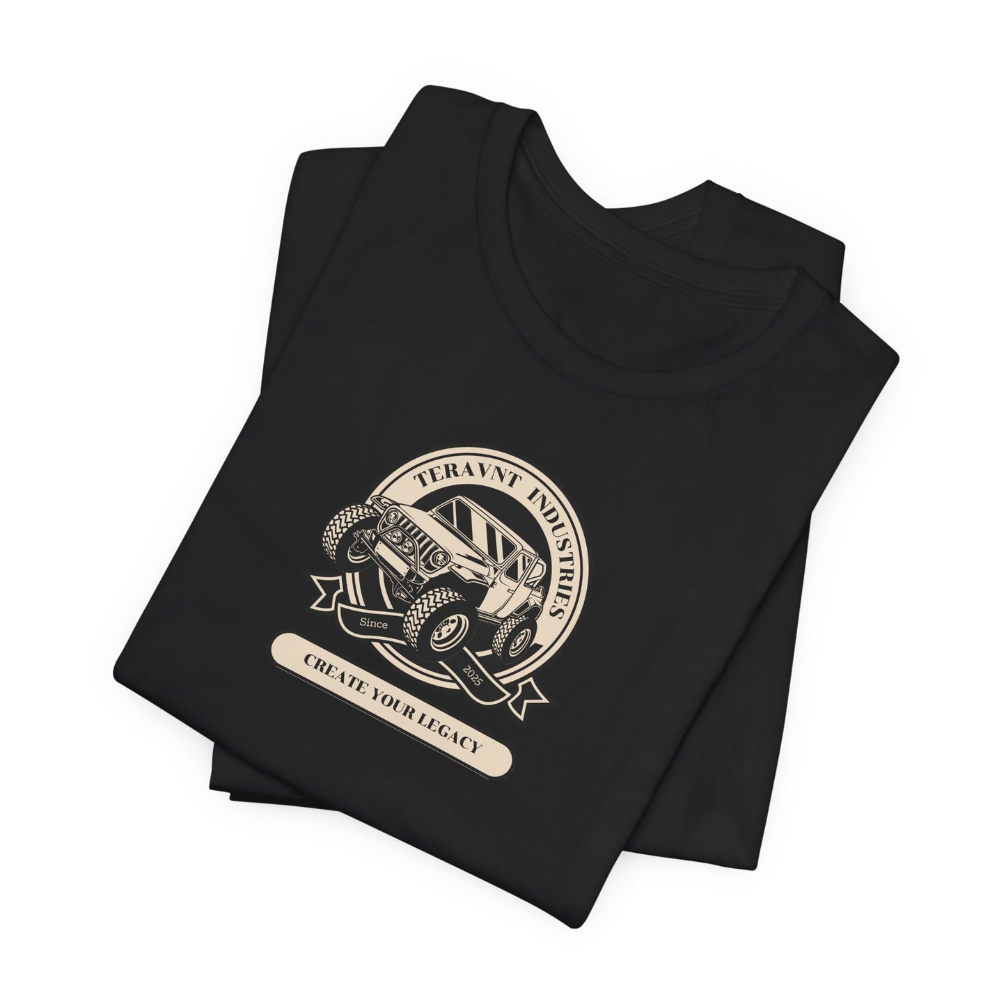 Create Your Legacy. Black W/Tan T-Shirt by Teravnt.