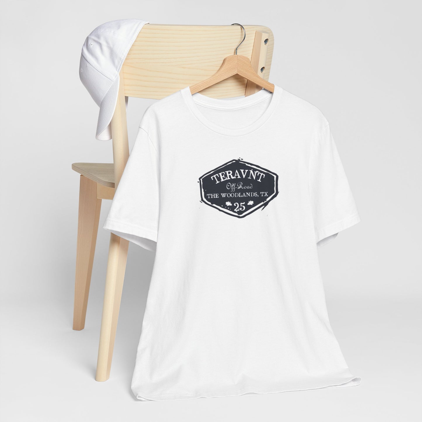 Teravnt Vintage Badge.  White T-Shirt by Teravnt.