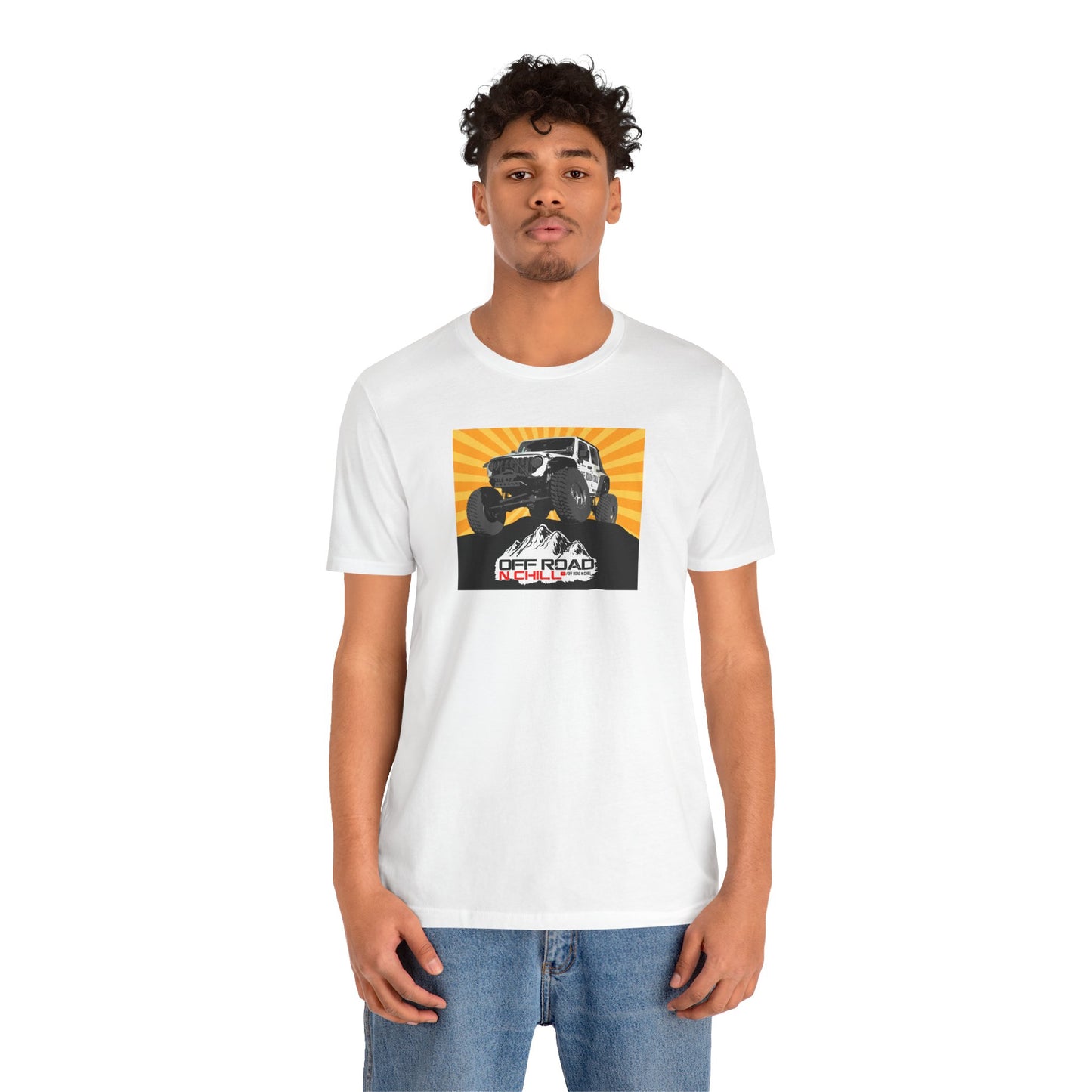 Off Road N Chill - White T-shirt