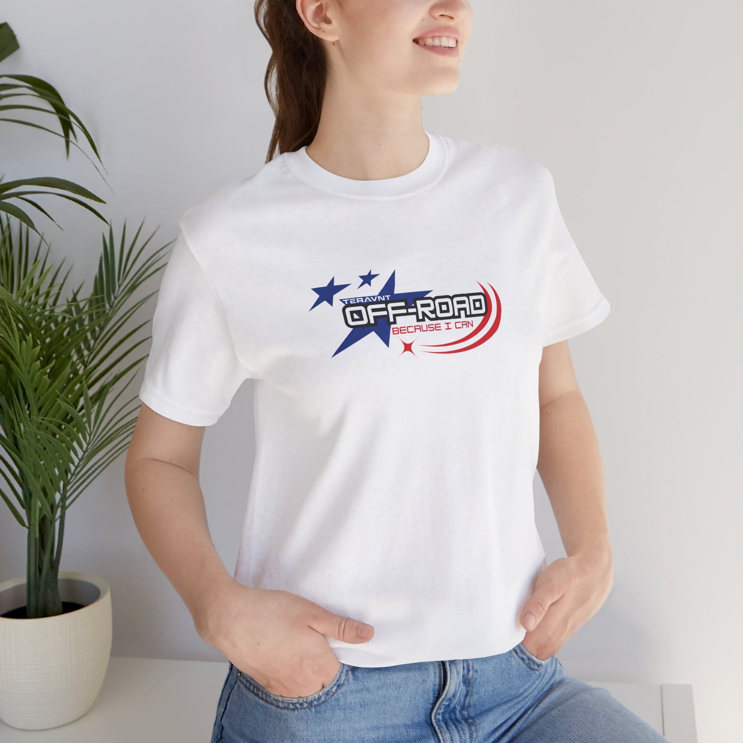 Off-Road Because I can. White W/Colors T-Shirt by Teravnt