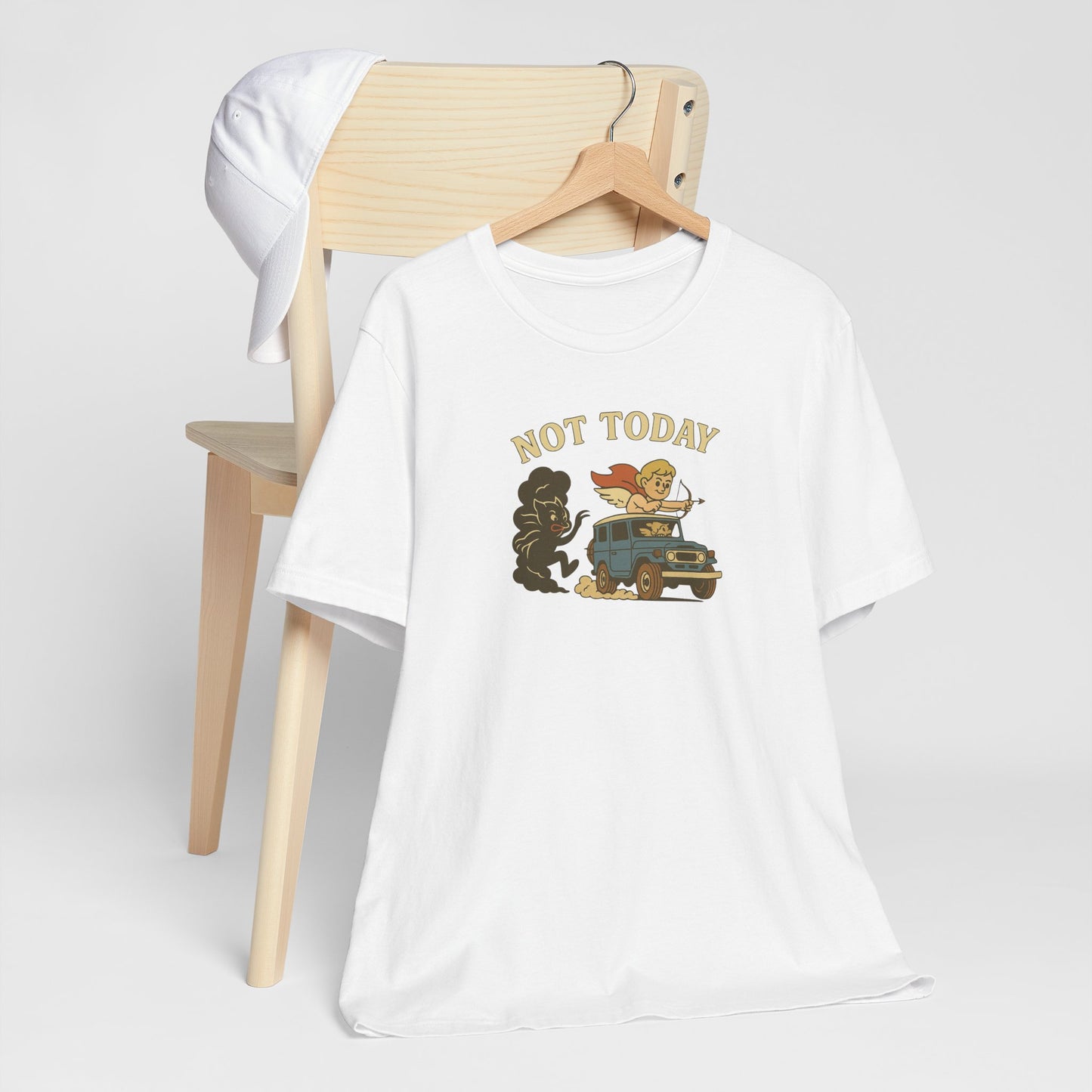 Not Today White T-Shirt by Teravnt