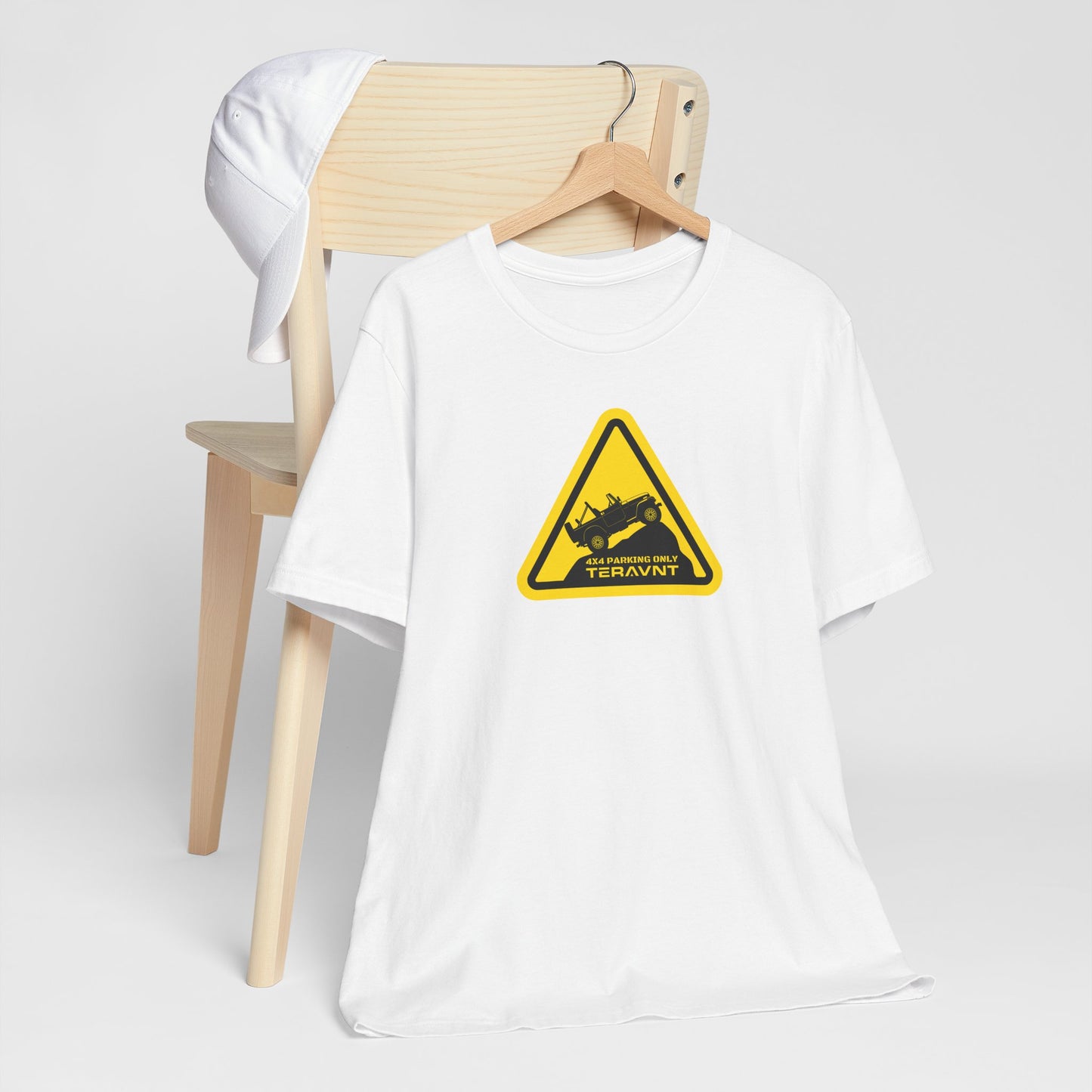 Parking Sign. White T-Shirt by Teravnt.