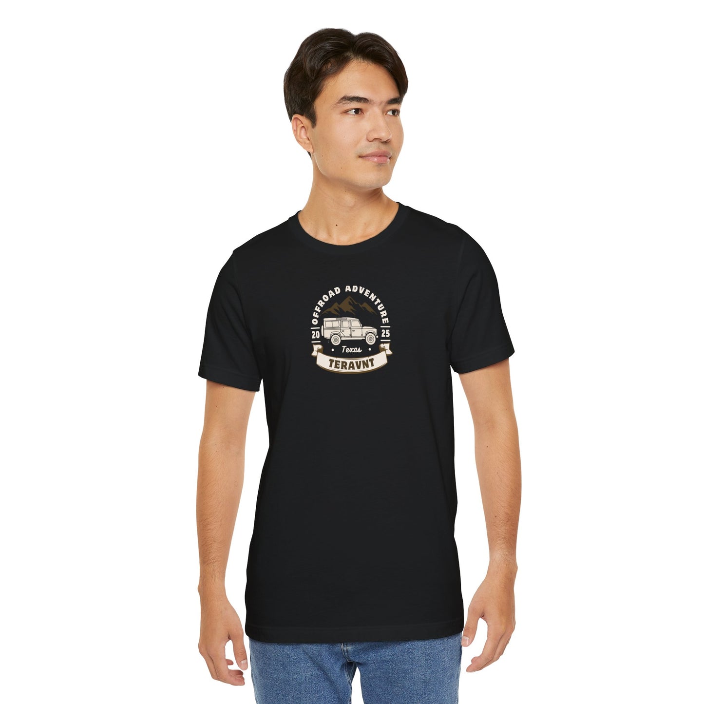 Adventure. Black W/Tan T-Shirt by Teravnt.