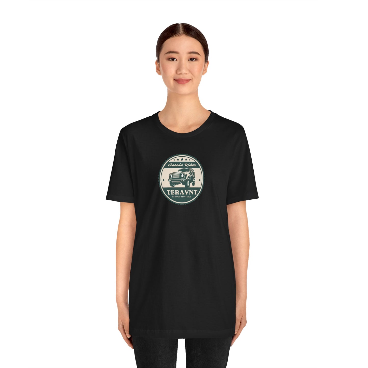 Classic Rider. Black W/Teal T-Shirt by Teravnt.