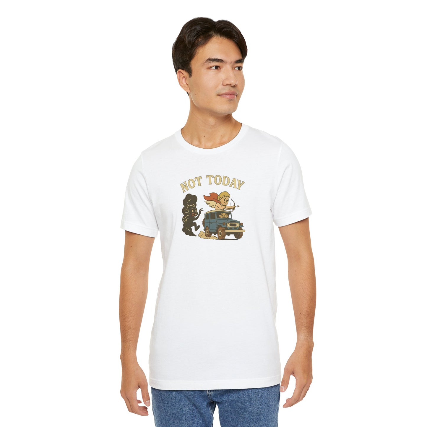 Not Today White T-Shirt by Teravnt
